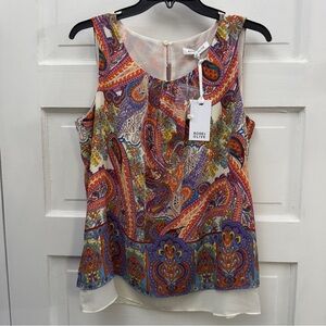 Rose + Olive Anthropology Paisley Tank Top Womens Medium NWT
